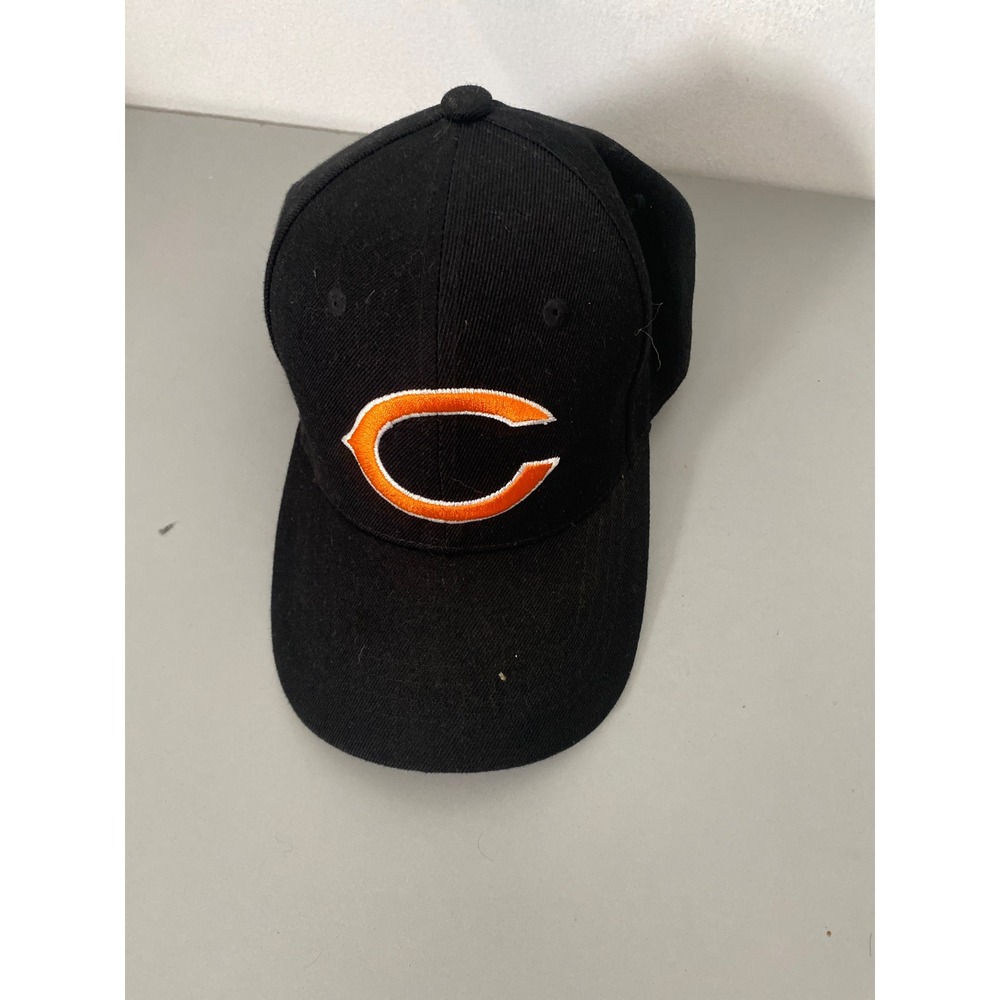 Chicago Bears NFL Black Snapback Baseball Cap Adjustable Orange C Logo - Picture 1 of 4